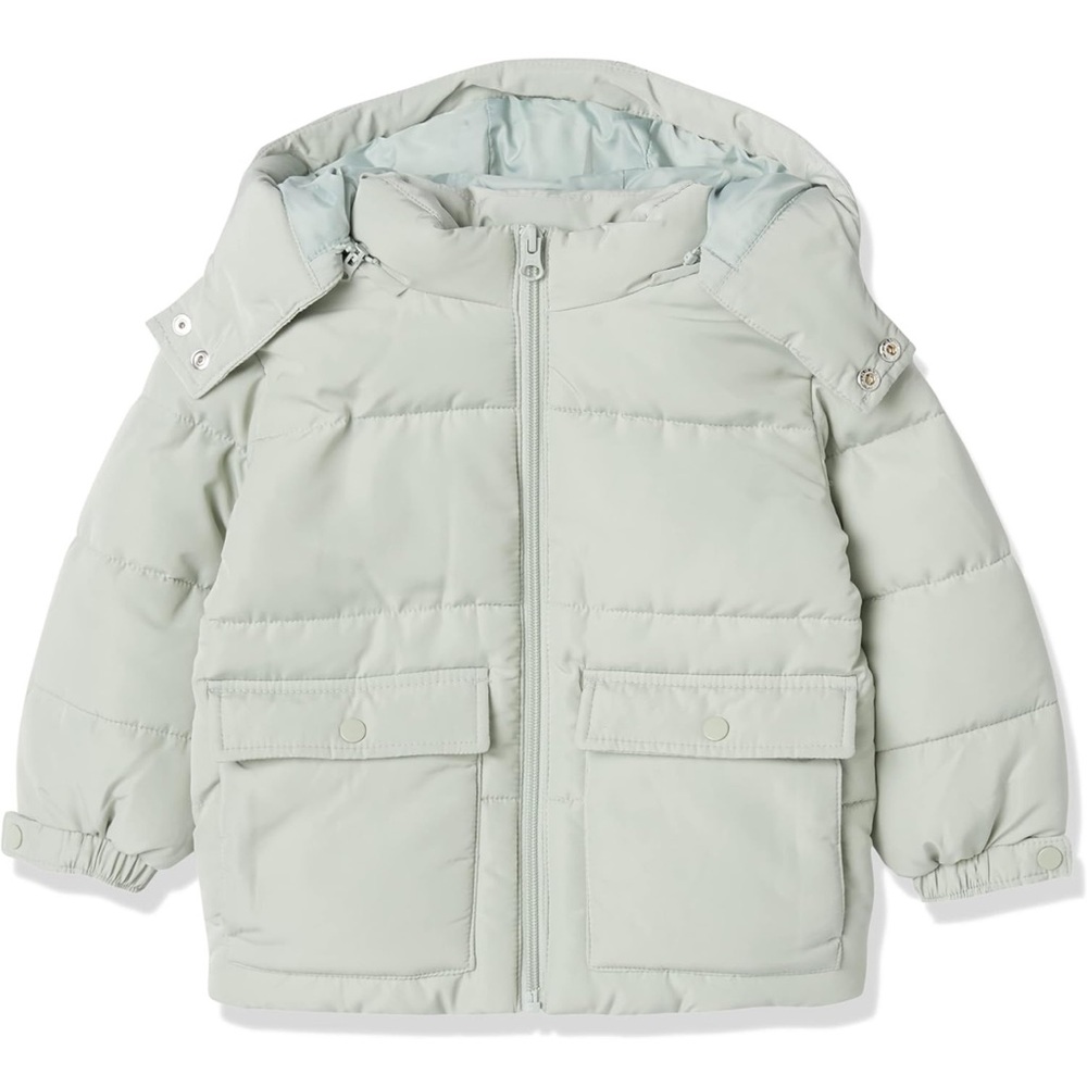 Unisex Kids and Toddlers' Recycled Polyester Long Sleeve Puffer Jacket